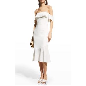 DRESS THE POPULATION Faye Off-Shoulder Bodycon Midi Dress